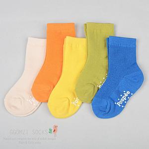 [꼼지]D비비드골지(5족)세트 중목 유아 아동 양말 남아 여아 어린이 초등학생