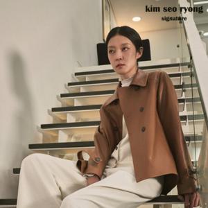 김서룡 시그니처리얼 베지터블 트렌치 램스킨 재킷(여)