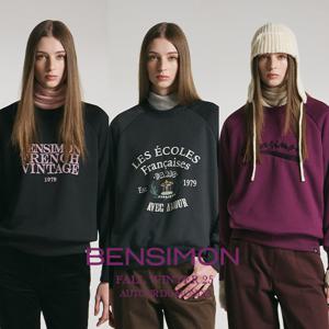 벤시몽 25FW 여성 기모 맨투맨 스웻셔츠 3종