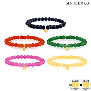 제메이스 24K순금 스마일 천연보석 팔찌+24K순금 골드바 2종