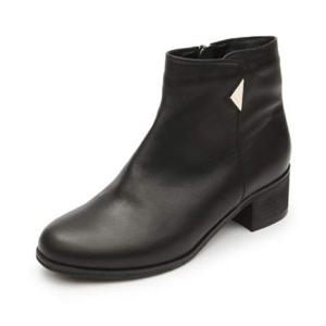 RENBOC3920K1 금강제화 랜드로바 르느와르 여성 삼각 포인트 장식 경량 앵클부츠 5cm