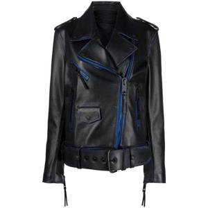 오프화이트 가죽 자켓 OWJG013F23LEA001 BLUE WHITE