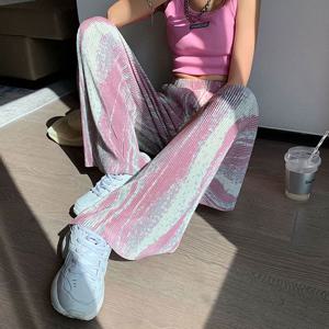 비비드 여름 쿨바지 플리츠팬츠 밴딩 와이드팬츠