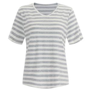 샵앤) 이온여성 V넥 레귤러핏 단가라 반팔 DAI-WSH-12085-그레이