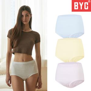 BYC 여성 팬티 40수 순면 맥시 삼각팬티 3매입