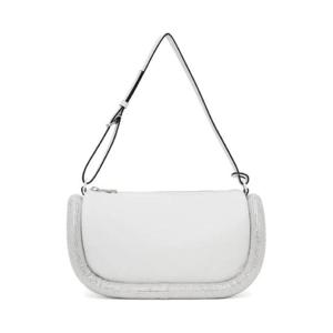 25 FW JW앤더슨 여성 오프 화이트 범퍼 15 가죽 숄더백 241477F048006