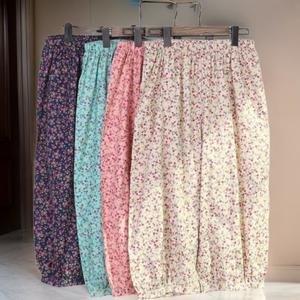 [옷자락]여자 항아리 꽃무늬 홈웨어 7부 바지