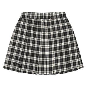 [소이][소이] 여아 밴딩 체크 플리츠 스커트 23S5851_BK