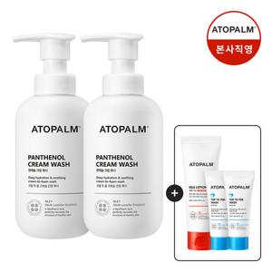 [아토팜]판테놀크림워시 300mlX2 (증정)로션60ml+탑투토워시100ml 11/24~30
