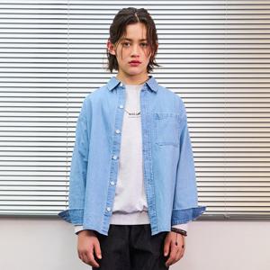 [오션스카이] 공용 데님 긴팔셔츠-EAJB5401B0D