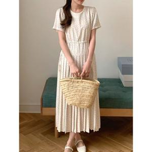 [헤레이스]하트 쉬폰반팔 원피스_YMSH25SS538