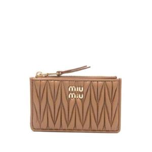 미우미우 로고 마틀라쎄 레더 카드지갑 1571062