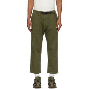 25 FW Gramicci 남성 카키 루즈 테이퍼드 슬랙스 251565M191006