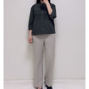 [꼼빠니아]봄여름 차이나카라7부소매 블라우스셔츠AFU4-WGJ100CH