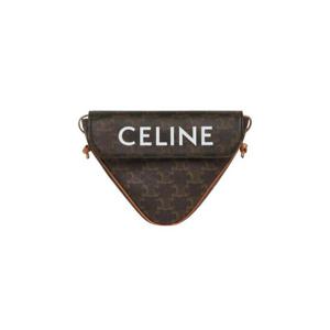 셀린느 트리옹프 캔버스 트라이앵글백 셀린느 프린트 탄 195902BZK-04LI