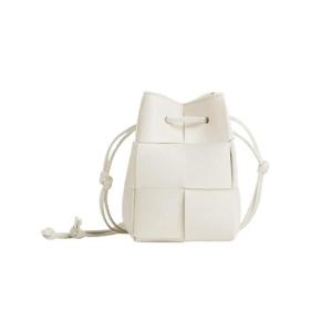 보테가 베네타 미니 레더 카세트 버킷백 화이트 680217VCQC49009
