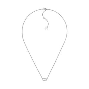 디올 클레어 D 룬 네클리스 실버 피니쉬 메탈 화이트 크리스탈 N0717CDLCY-D102