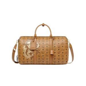 BAPE x MCM 오토마르 비세토스 위켄더백 미디움 꼬냑 MMVESTT06CO001