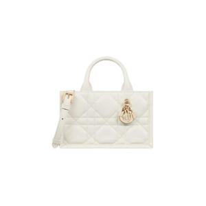 디올 미니 스트랩 북 토트 매크로까나쥬 카프스킨 라떼 S5573OWHP-M030