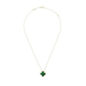 반 클리프   아펠 빈티지 알함브라 펜던트 옐로우 골드 말라카이트 VCARO9VA00