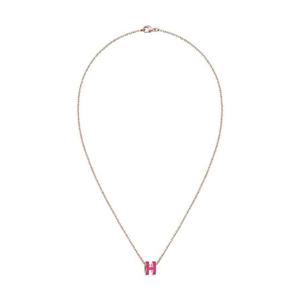 에르메스 미니 팝아슈 펜던트 로즈 골드 하드웨어   로즈 익스트림 H147992FOS7