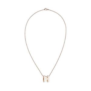 에르메스 팝아슈 펜던트 로즈 골드 하드웨어   블랑 H147991FO49