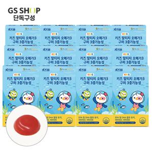 [GS단독구성]키즈텐 키즈 알티지 오메가3 구미 레몬맛 츄어블 3중기능성 1.9g x 30젤리, 12박스