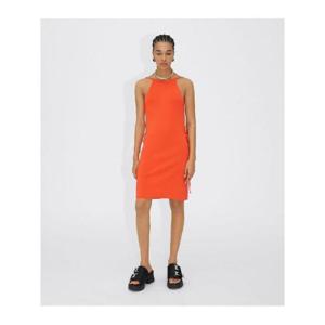 보테가베네타 라이트 비스코스 저지 백리스 원피스 460215