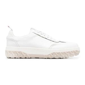 톰브라운 카프 레더 케이블 니트 솔 스니커즈 화이트 MFD258A 05584 100