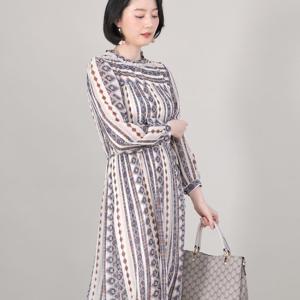 [애비뉴투지]레트로 플리츠 쉬폰 허리끈 봄 여름 원피스 K03340