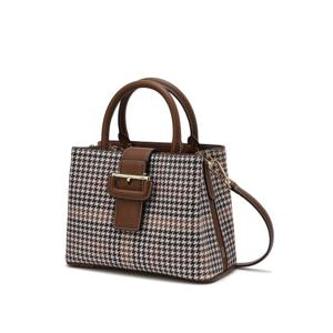 [닥스ACC]브라운 가죽배색 하운드투스체크 토트백 [하운드투스체크] DCBA5E615