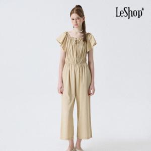 [르샵]린넨 스퀘어넥 프릴 소매 점프수트 (BP4OP069A)