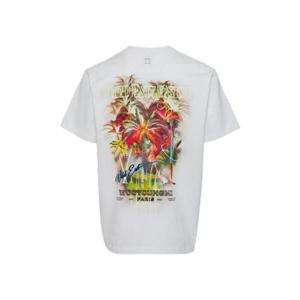 우영미 야자수 그래픽 티셔츠 화이트   25SS W251TS04716W