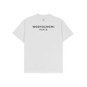 우영미 코튼 백로고 티셔츠 화이트  23SS W231TS07701W