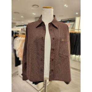 [SOUP]숲 백 버튼 디테일 크랍 체크 셔츠 (SB9LS32)