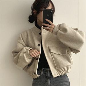 여성 패션 데일리 가오리핏 코트 크롭 LK-J041 의류 모던한