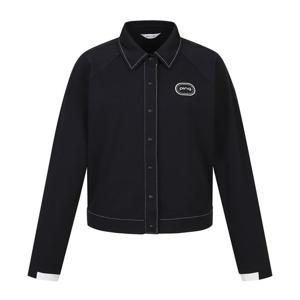 [핑] 여성 기능성 스티치 카라 긴팔 티셔츠 121E3TR251_BK