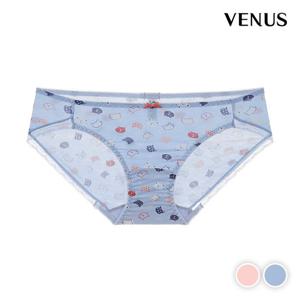 [비너스][출고가 19000원]모달 아기고양이나염 레이스힙 팬티(SVPT6249A)
