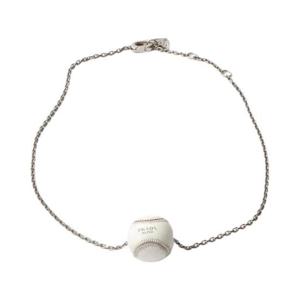 프라다 메탈 베이스볼 네클리스 퓨터 아이보리 2IC213-2HKQ-F04OM