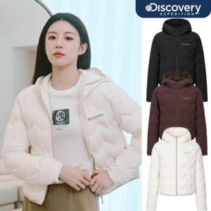 디스커버리 25FW 고윤정착용 신상 겨울 여성 티베른 튜브 구스다운 경량패딩 경량다운/무봉제/세미오버핏/세미크롭 DWDJ84056