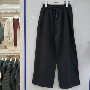 [에꼴리에][모다부평]사이드 절개 본딩 빅와이드 바지/25D0252BK