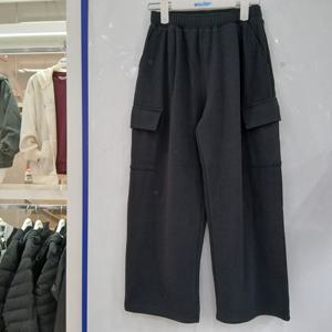 [에꼴리에][모다부평]벨로아 본딩 와이드 카고 바지/25D0253BK_B