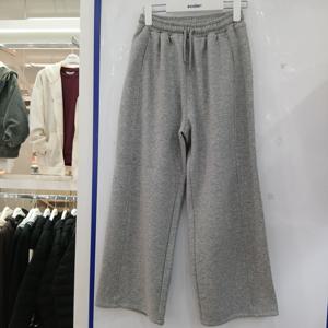 [에꼴리에][모다부평]사이드 절개 본딩 빅와이드바지/25D0252GY_