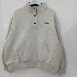 [에꼴리에][모다부평]썬그립 패치 배색 카라 맨투맨/25D5451GY_B