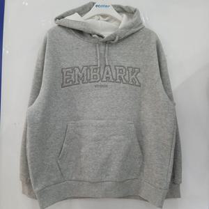 [에꼴리에][모다부평]입체 자수 레터링 본딩 후드티/25D1407GY_B