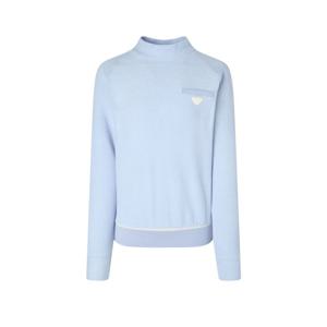 닥스 골프 여성 25FW PREMIUM 블루 부클 모크넥 스웻 티셔츠 DNTS5D751B1