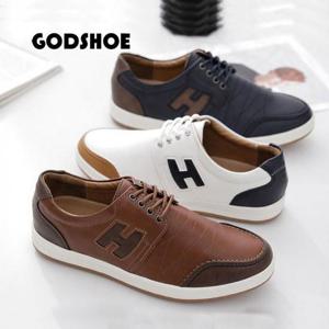 갓슈 스트레칭 가죽스니커즈 키높이스니커즈 실내골프화