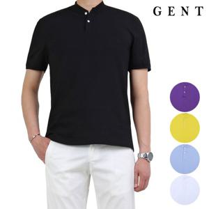 [겐트옴므]남성용 헨리넥 슬림 반팔 티셔츠_GPK8202C