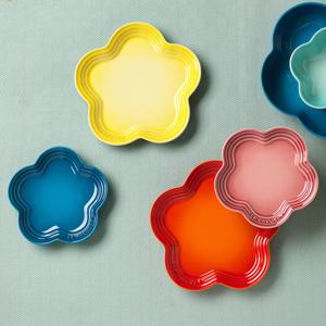 [르크루제] 레인보우 플라워접시19cm (색상선택)