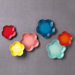 [르크루제] 레인보우 플라워접시14cm (색상선택)